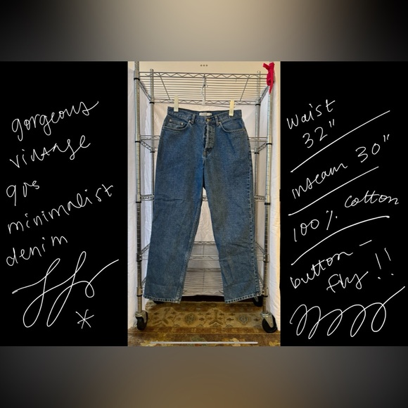 vintage vtg j.crew 100% cotton button-fly jeans - Picture 6 of 6